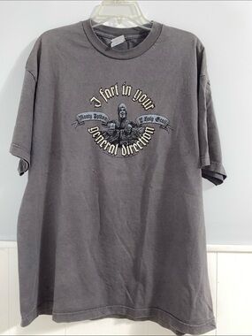 Monty Python & The Holy Grail I Fart in your general direction Gray Graphic Tee